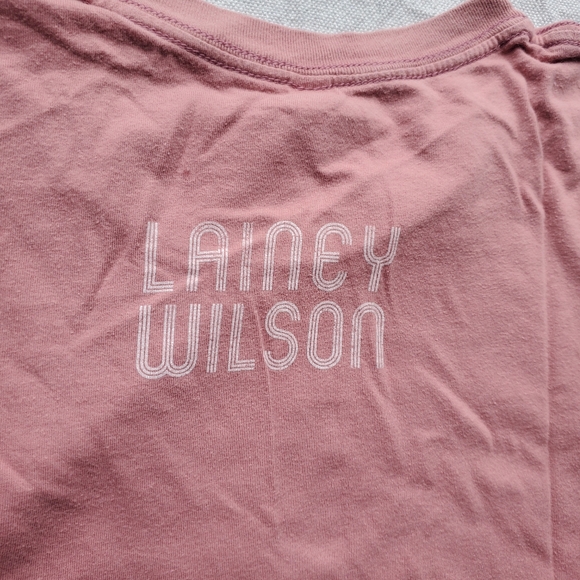 Lainey Wilson‎ Band Tee Graphic T-Shirt Rose Pink Blush SZ:XL - Picture 4 of 5